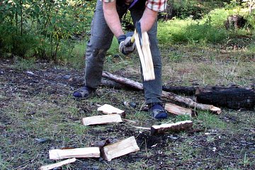 Holzhacken am Rock River