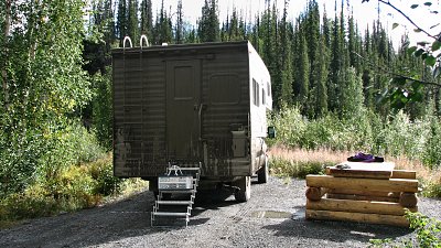 Pause auf einem Campground am Dempster Highway